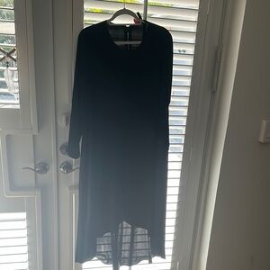 BCBGMaxAzria Black Long Sleeve Crew Neck Dress